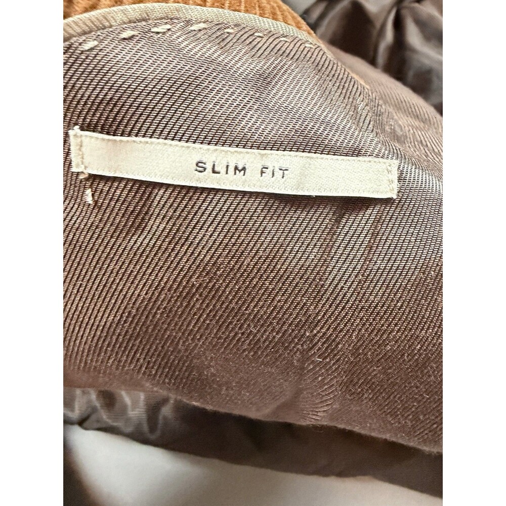 MNG Man Corduroy Blazer Men’s 40R Slim Fit Brown Tan 2-Button Sport Coat - Picture 12 of 16